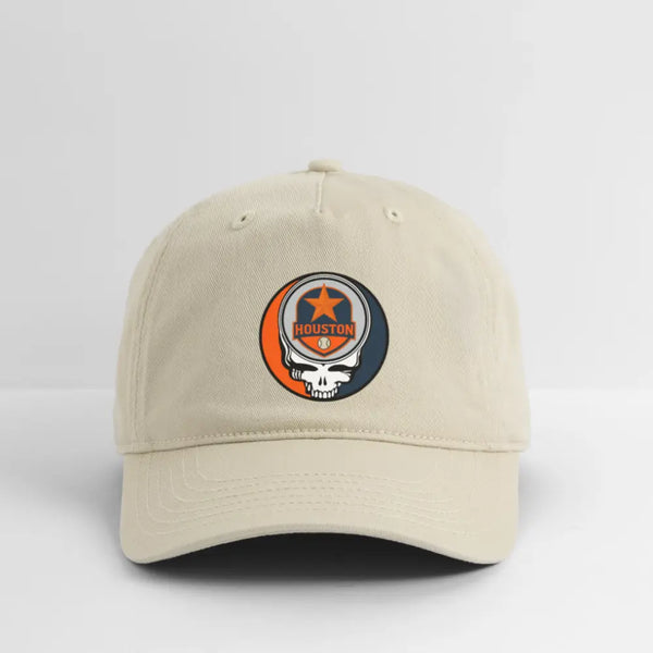 Houston Astros Grateful Dead Stealie Dad Hat - khaki